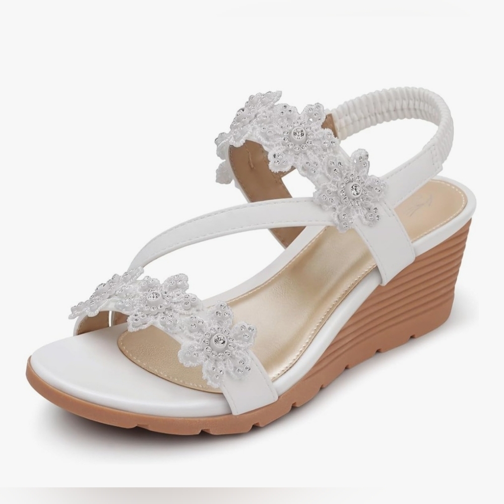 Wedge Sandals for Women Dressy: Summer Open Toe Low Platform Wedges Sandals 10.5
